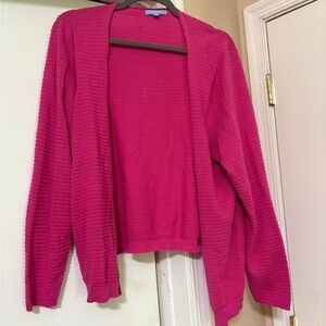 Draper James 2X Pink Cardigan Sweater cotton blend
